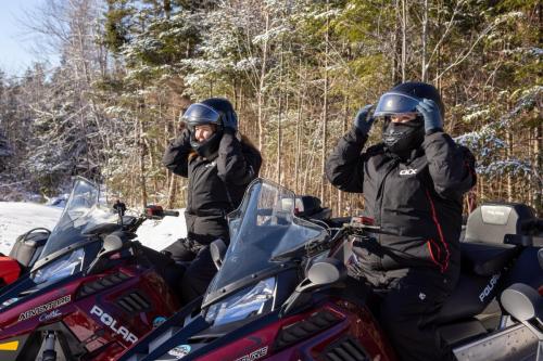 Riders preparing for their journey